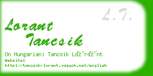 lorant tancsik business card